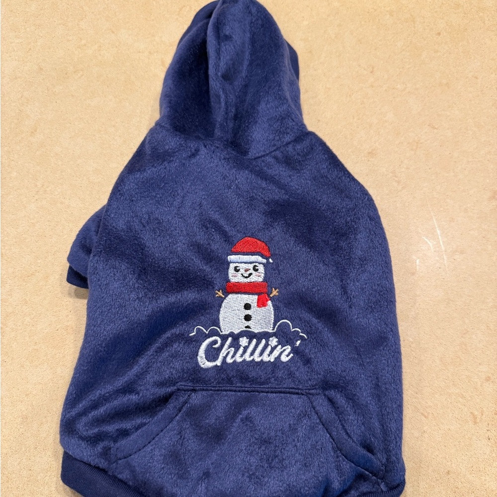 Merry & Bright Dog Chillin Hoodie Sweatshirt Size X Small